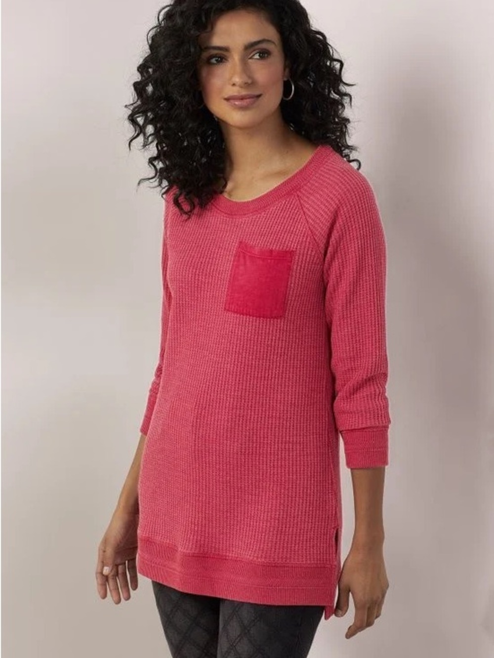 Soft Surroundings Autumn Waffle Knit Tunic